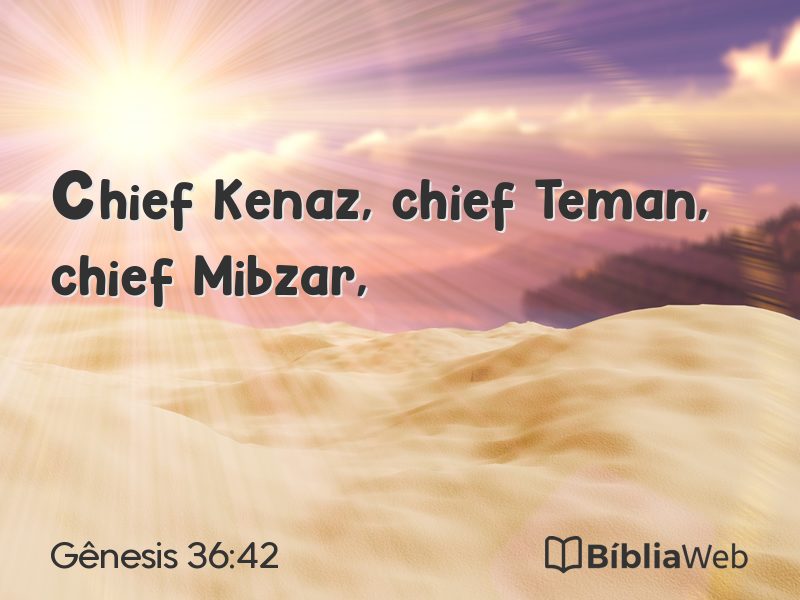 Gênesis 36:42 em imagem para compartilhar