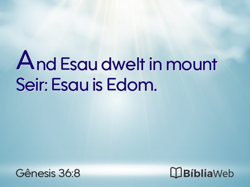 Gênesis 36:8 em imagem para compartilhar