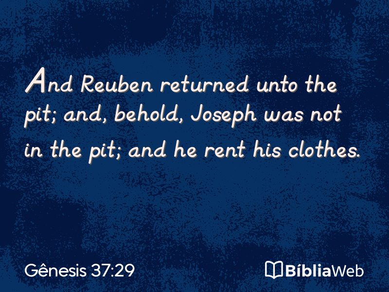 Gênesis 37:29 em imagem para compartilhar