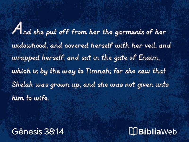 Gênesis 38:14 em imagem para compartilhar