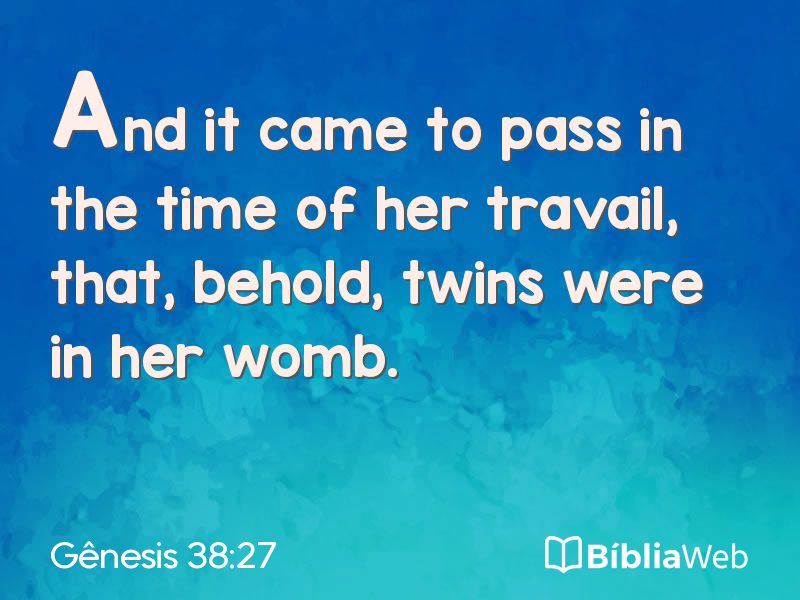 Gênesis 38:27 em imagem para compartilhar