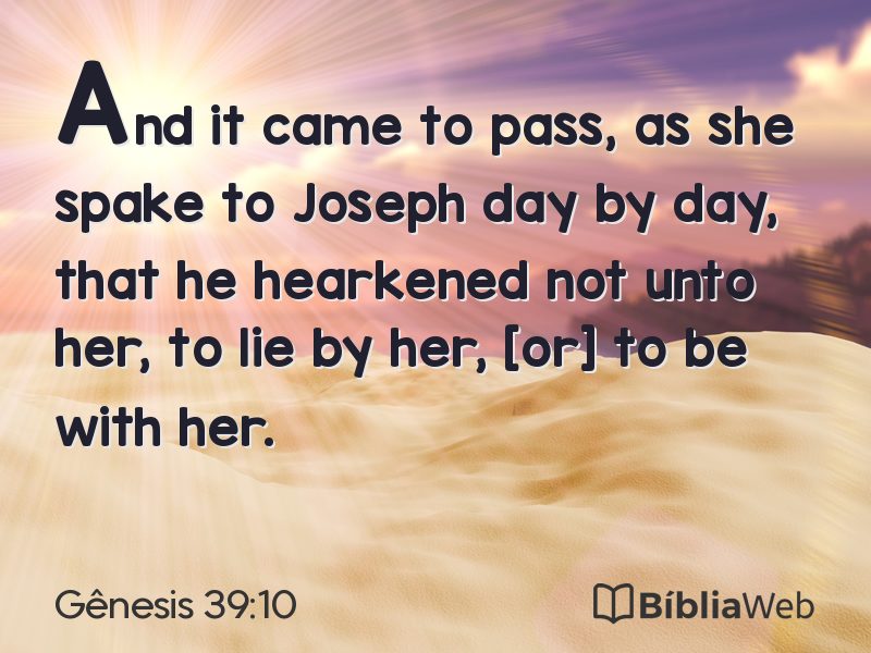 Gênesis 39:10 em imagem para compartilhar