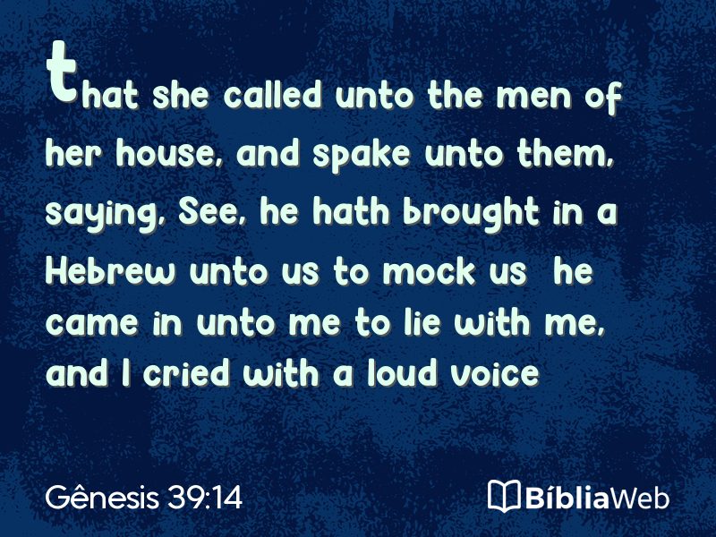 Gênesis 39:14 em imagem para compartilhar