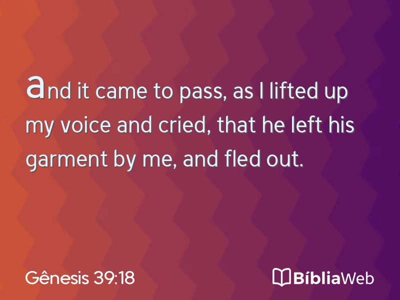 Gênesis 39:18 em imagem para compartilhar