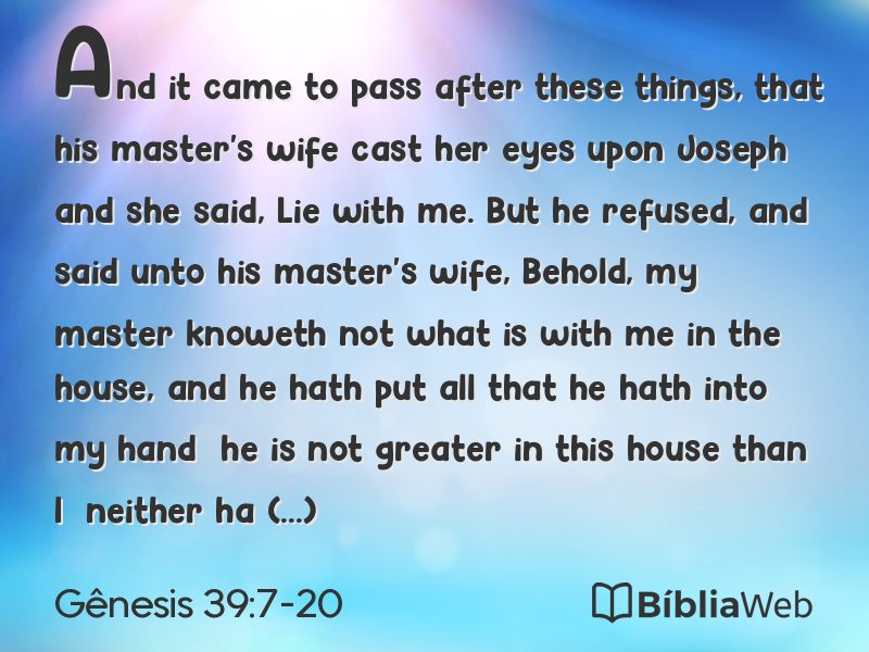 Gênesis 39:7-20 em imagem para compartilhar