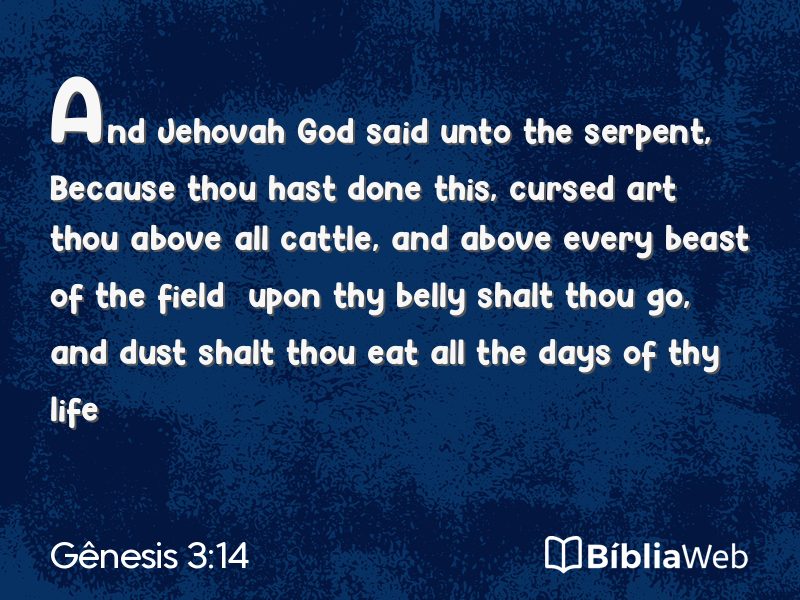 Gênesis 3:14 em imagem para compartilhar