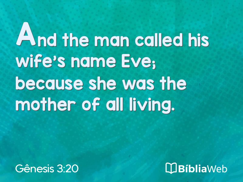 Gênesis 3:20 em imagem para compartilhar