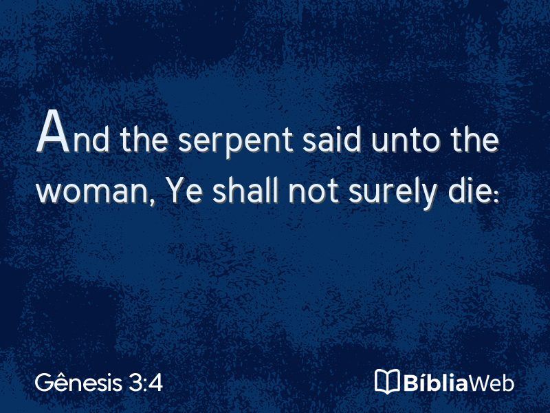 Gênesis 3:4 em imagem para compartilhar