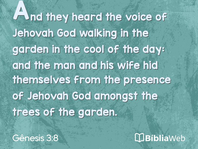 Gênesis 3:8 em imagem para compartilhar