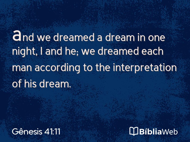 Gênesis 41:11 em imagem para compartilhar