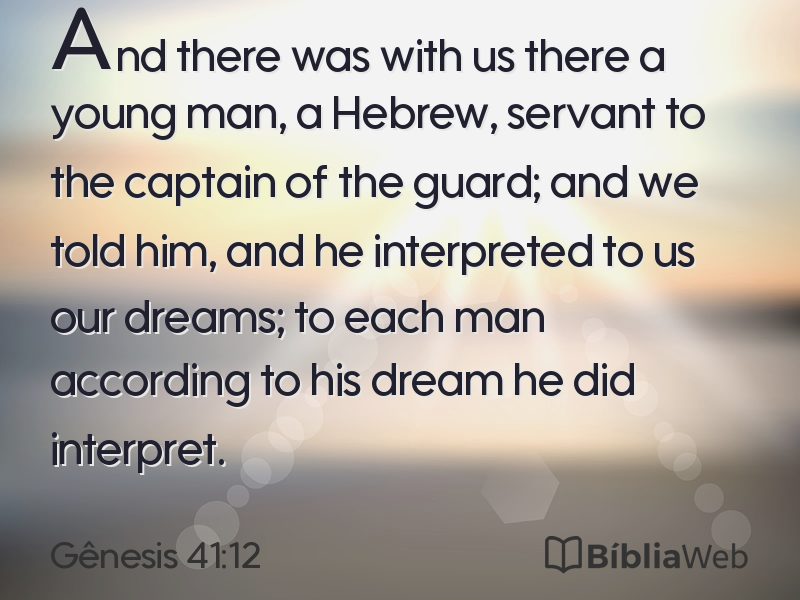 Gênesis 41:12 em imagem para compartilhar