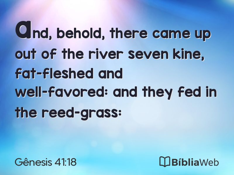 Gênesis 41:18 em imagem para compartilhar