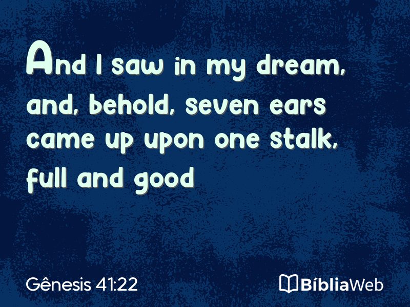 Gênesis 41:22 em imagem para compartilhar
