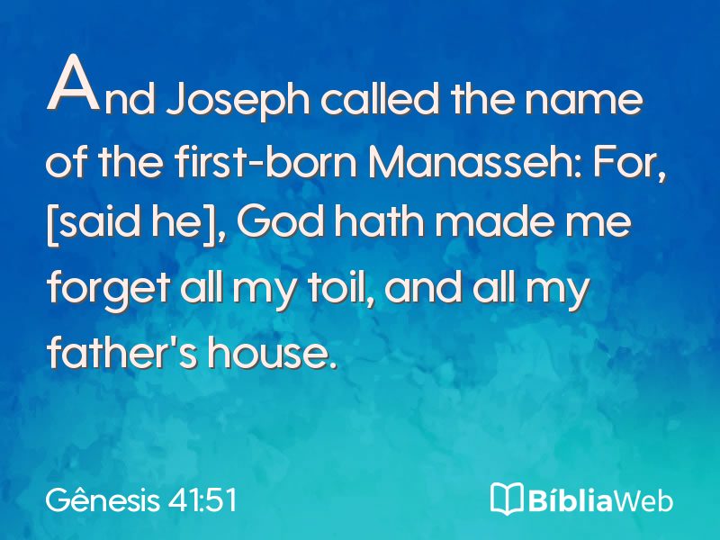 Gênesis 41:51 em imagem para compartilhar