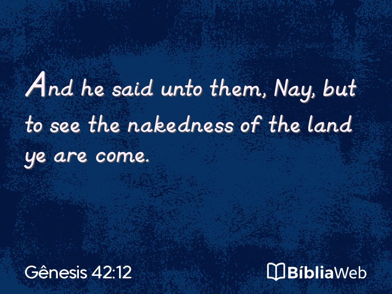 Gênesis 42:12 em imagem para compartilhar