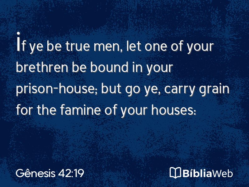 Gênesis 42:19 em imagem para compartilhar