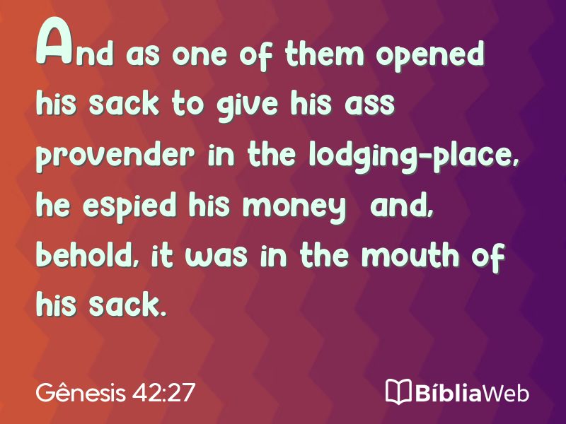 Gênesis 42:27 em imagem para compartilhar