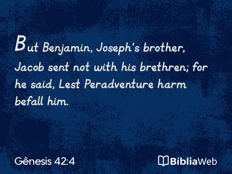 Gênesis 42:4 em imagem para compartilhar