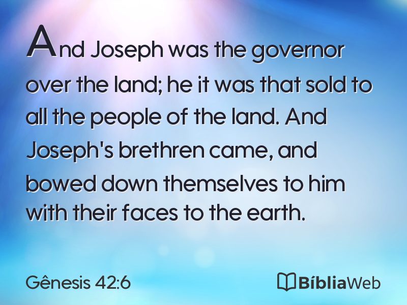 Gênesis 42:6 em imagem para compartilhar