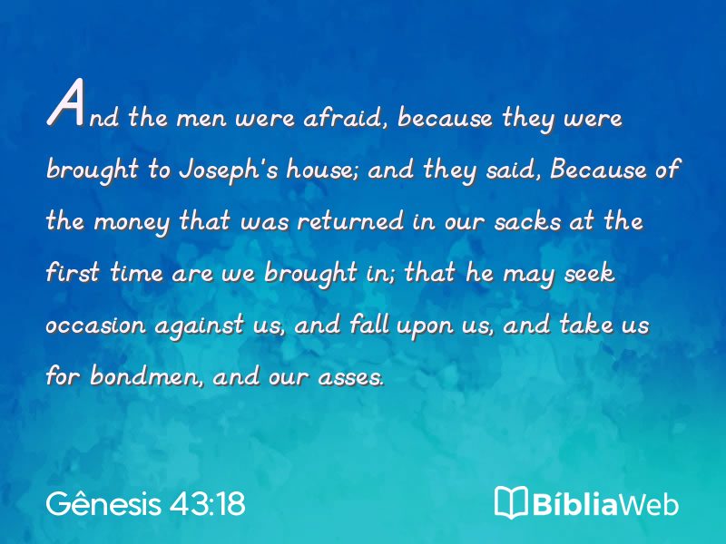 Gênesis 43:18 em imagem para compartilhar