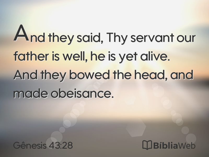 Gênesis 43:28 em imagem para compartilhar