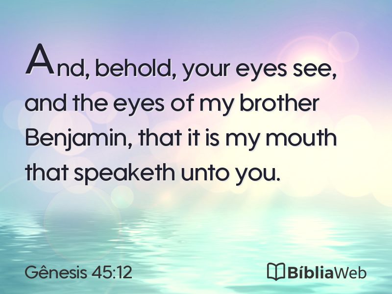 Gênesis 45:12 em imagem para compartilhar