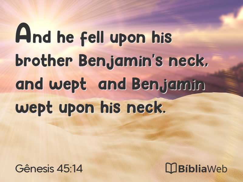 Gênesis 45:14 em imagem para compartilhar