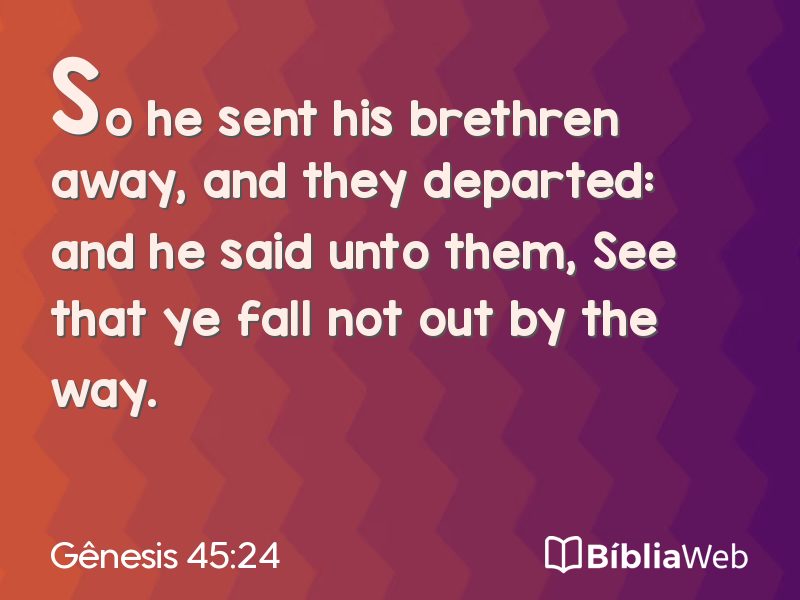 Gênesis 45:24 em imagem para compartilhar