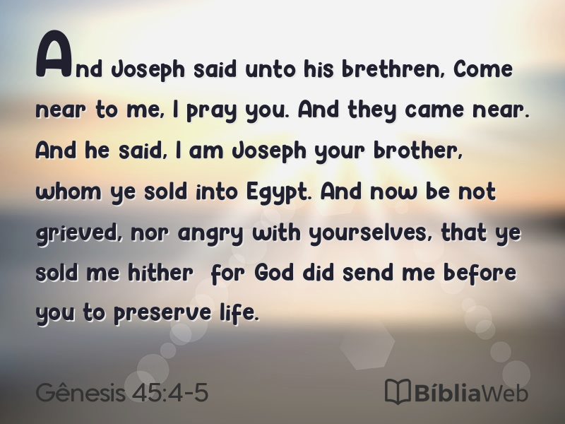 Gênesis 45:4-5 em imagem para compartilhar