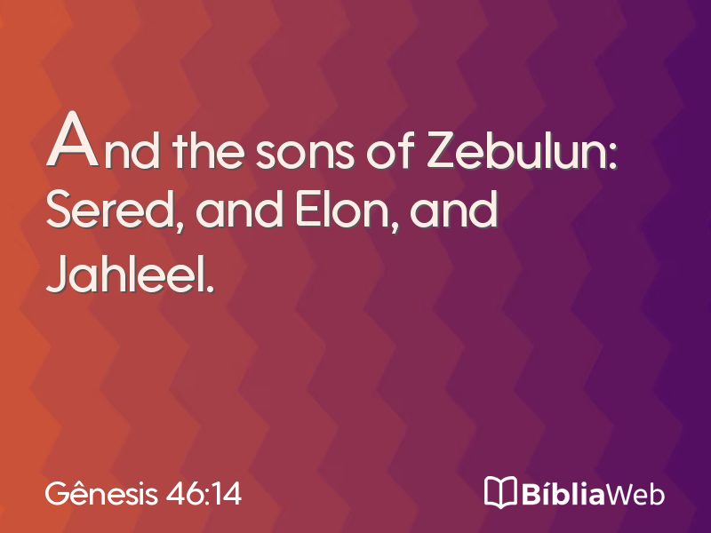 Gênesis 46:14 em imagem para compartilhar