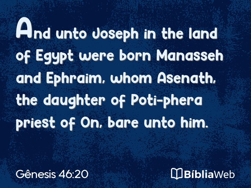 Gênesis 46:20 em imagem para compartilhar