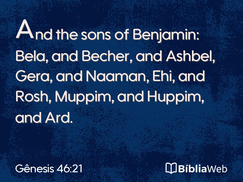 Gênesis 46:21 em imagem para compartilhar