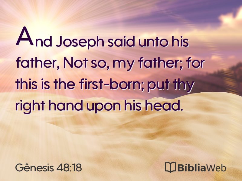 Gênesis 48:18 em imagem para compartilhar