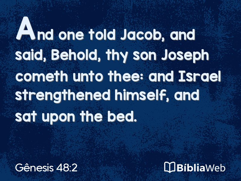 Gênesis 48:2 em imagem para compartilhar