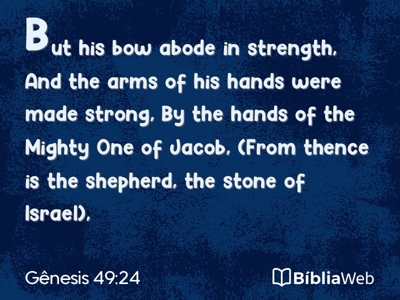 Gênesis 49:24 em imagem para compartilhar