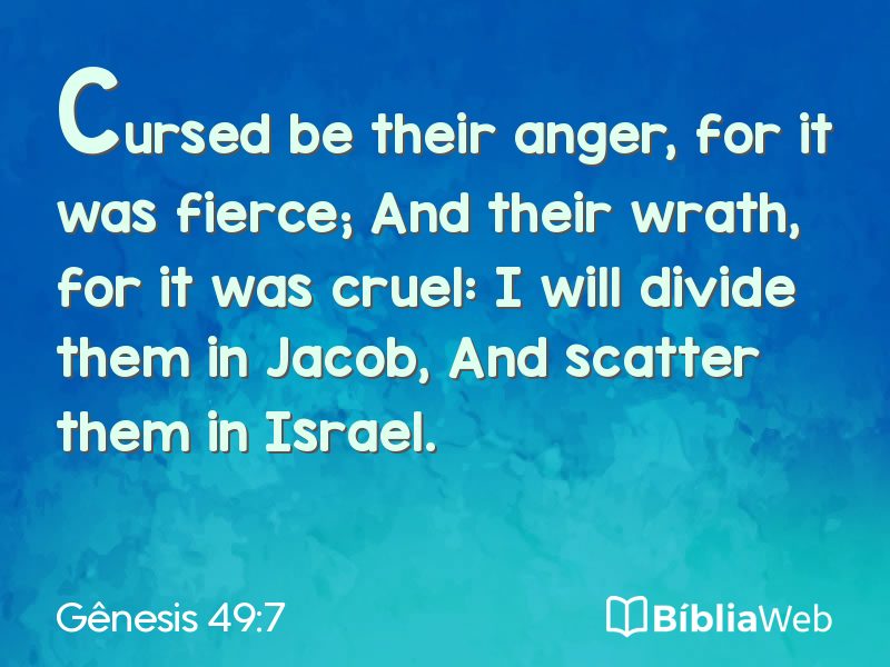 Gênesis 49:7 em imagem para compartilhar