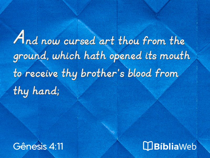 Gênesis 4:11 em imagem para compartilhar