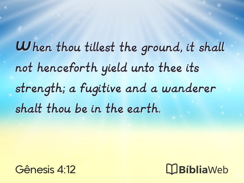 Gênesis 4:12 em imagem para compartilhar