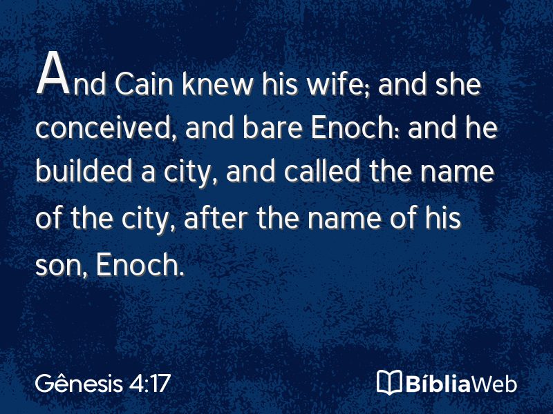 Gênesis 4:17 em imagem para compartilhar