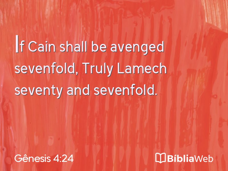 Gênesis 4:24 em imagem para compartilhar