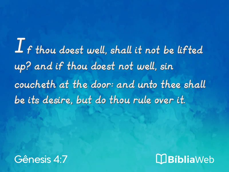 Gênesis 4:7 em imagem para compartilhar