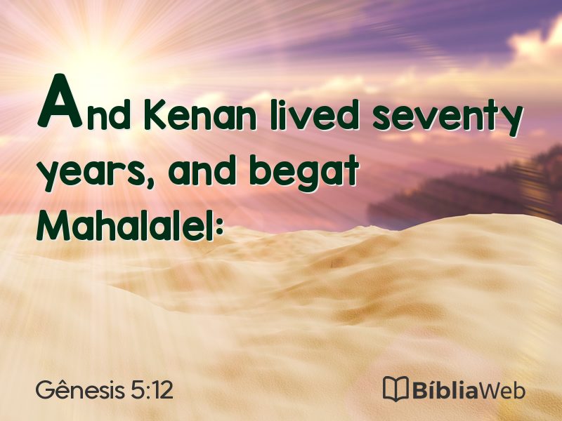Gênesis 5:12 em imagem para compartilhar