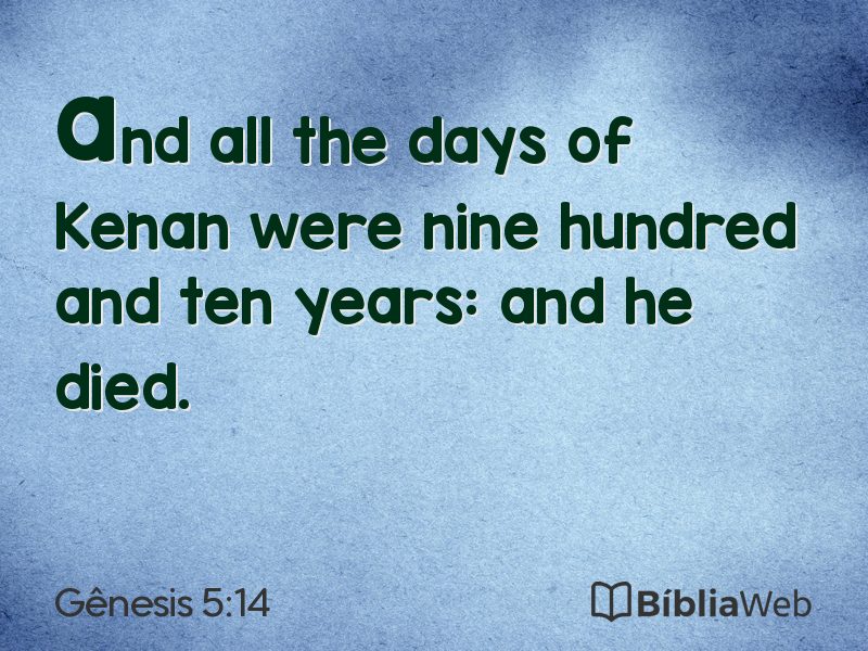 Gênesis 5:14 em imagem para compartilhar