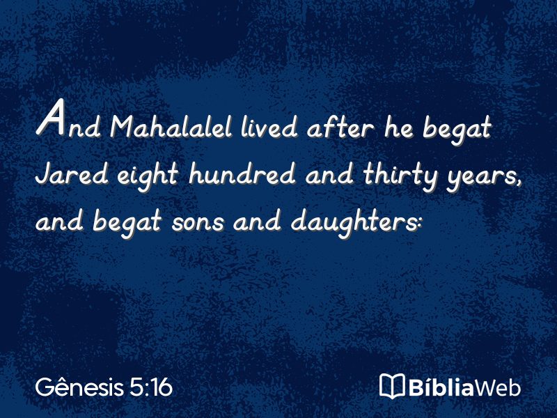 Gênesis 5:16 em imagem para compartilhar