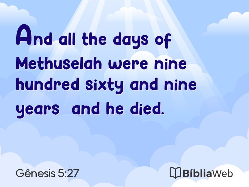 Gênesis 5:27 em imagem para compartilhar