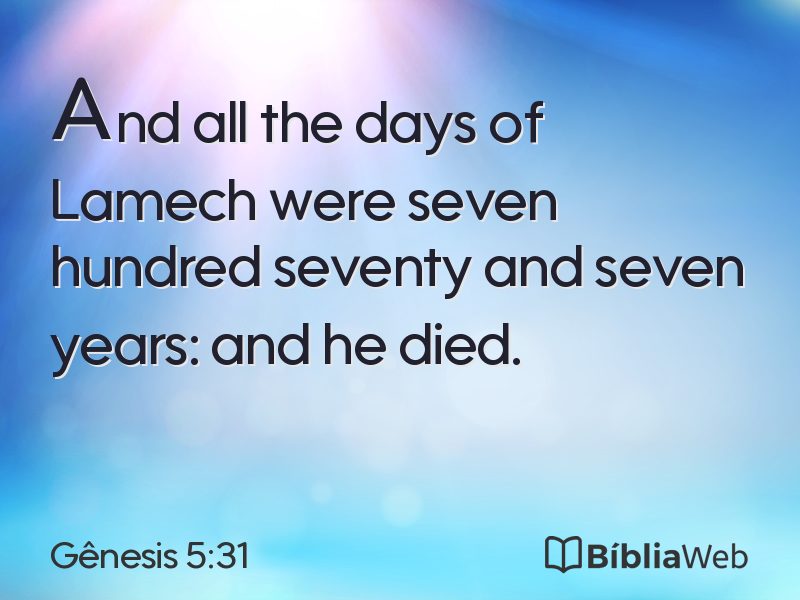 Gênesis 5:31 em imagem para compartilhar