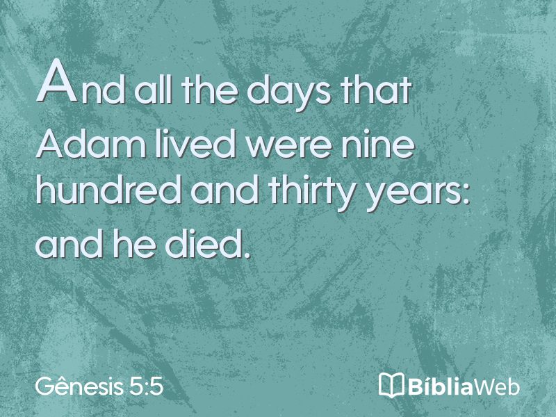 Gênesis 5:5 em imagem para compartilhar