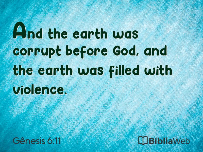 Gênesis 6:11 em imagem para compartilhar