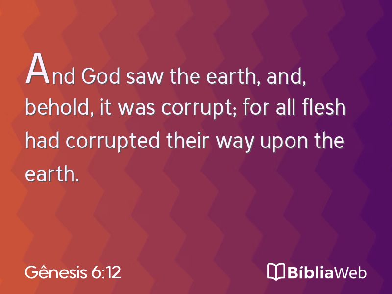 Gênesis 6:12 em imagem para compartilhar