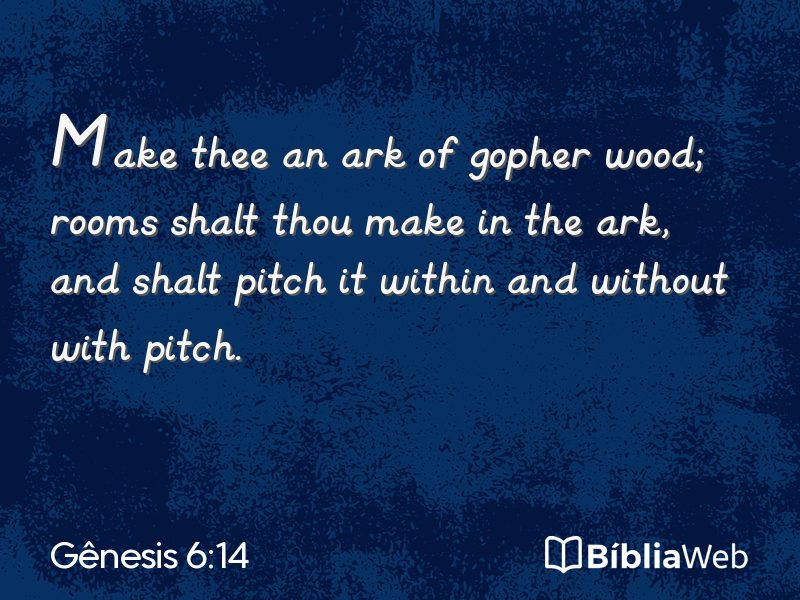 Gênesis 6:14 em imagem para compartilhar